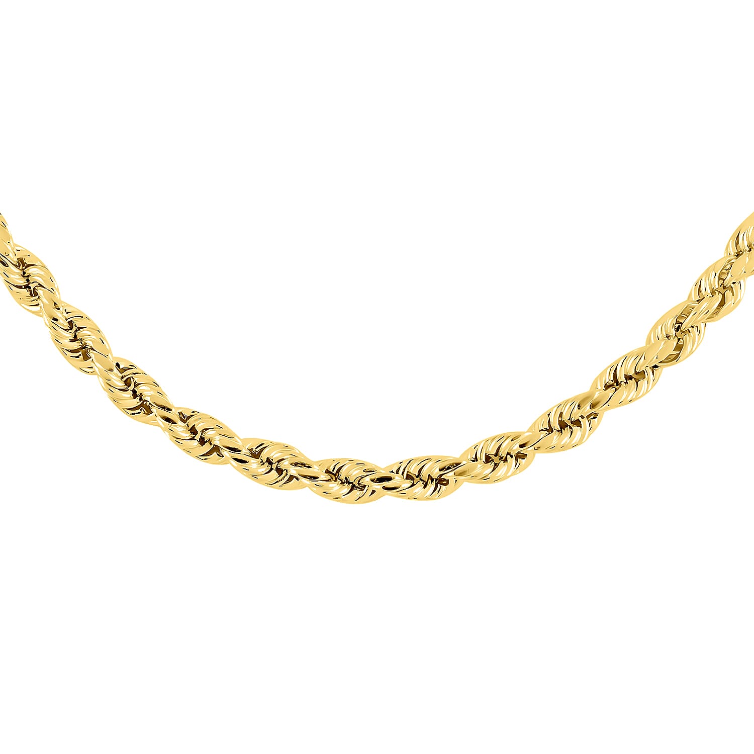 14K Yellow Gold 3mm Rope Necklace 24 Inches 6 Grams