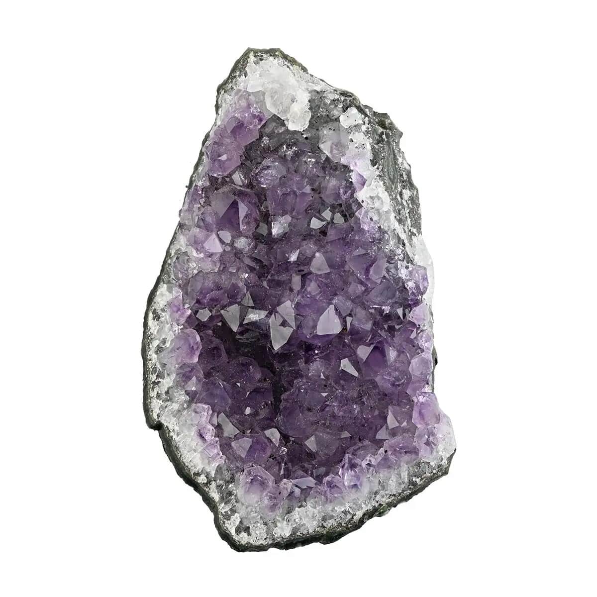 Amethyst Cut Base -S (Approx. 2267ctw), Rainbow Amethyst Crystal Geode For Living Room Side Table Decor, Decorative Gems image number 0