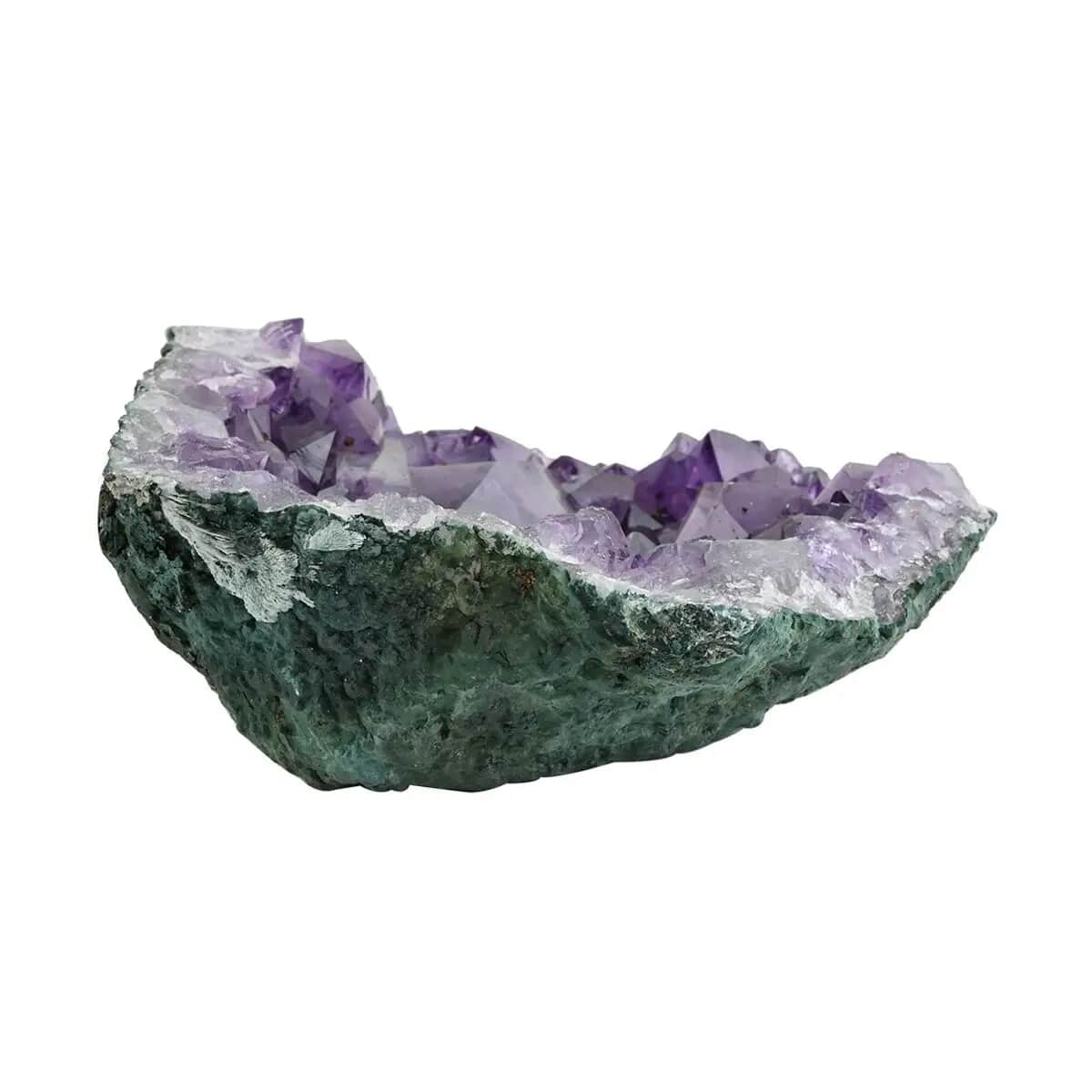 Amethyst Cut Base -S (Approx. 2267ctw), Rainbow Amethyst Crystal Geode For Living Room Side Table Decor, Decorative Gems image number 6