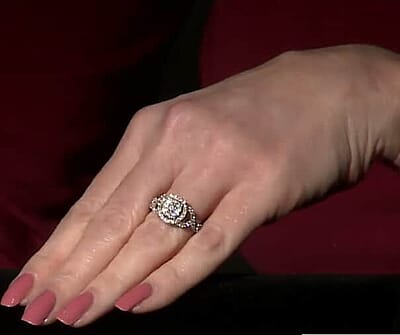 NY Closeout Diamond G-H I2 1.00 ctw Cluster Ring in 10K White Gold (Size 7.0) 4.40 Grams
