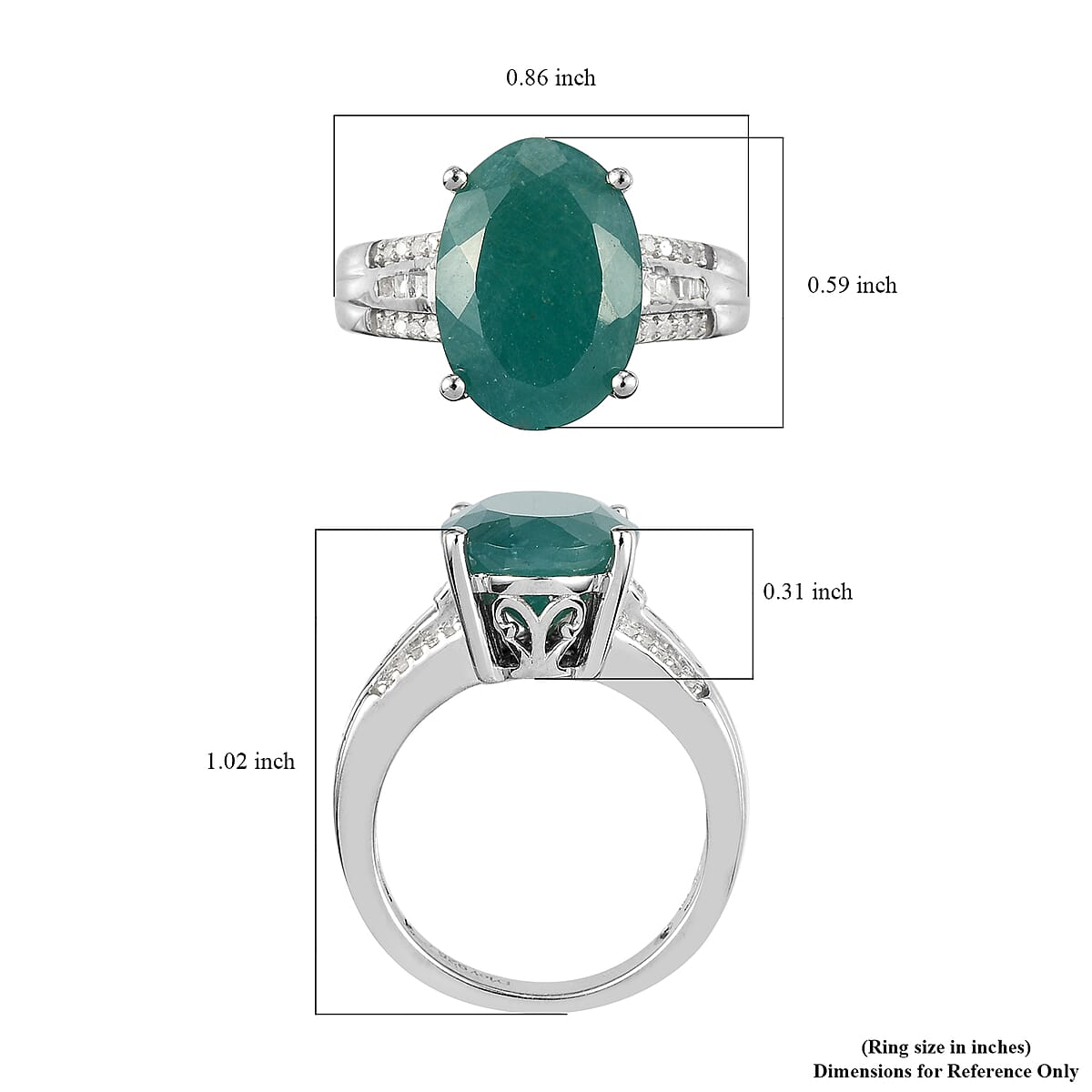 Premium Grandidierite and Diamond Ring in Platinum Over Sterling Silver (Size 7.0) 6.65 ctw image number 5