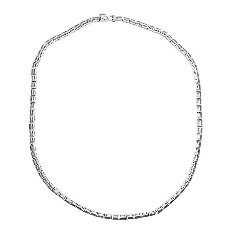 Grandidierite 18.65 ctw Necklace 18 Inches in Platinum Over Sterling Silver 