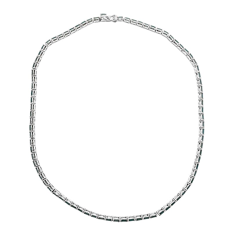 Grandidierite 18.65 ctw Necklace 18 Inches in Platinum Over Sterling Silver 