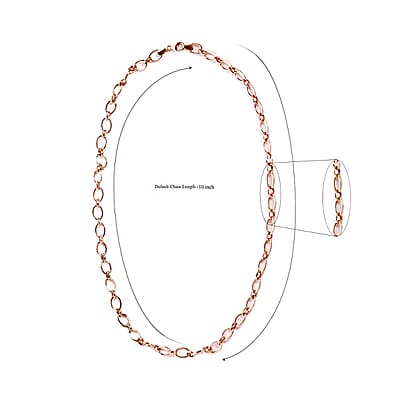 Artisan Crafted 14K Rose Gold Over Sterling Silver Link Necklace 24 Inches 13.90 Grams