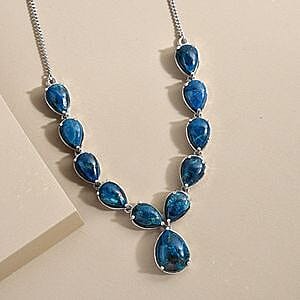 Table Mountain Shadowkite 41.33 ctw Necklace in Platinum Over Sterling Silver 18 Inches