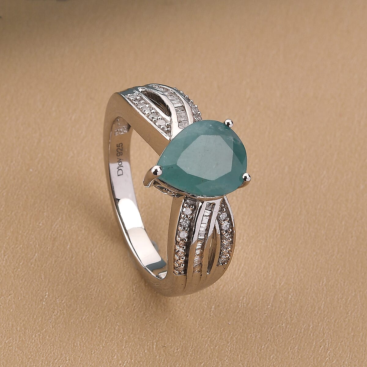 Premium Grandidierite and Diamond Ring in Platinum Over Sterling Silver (Size 10.0) 2.25 ctw image number 1