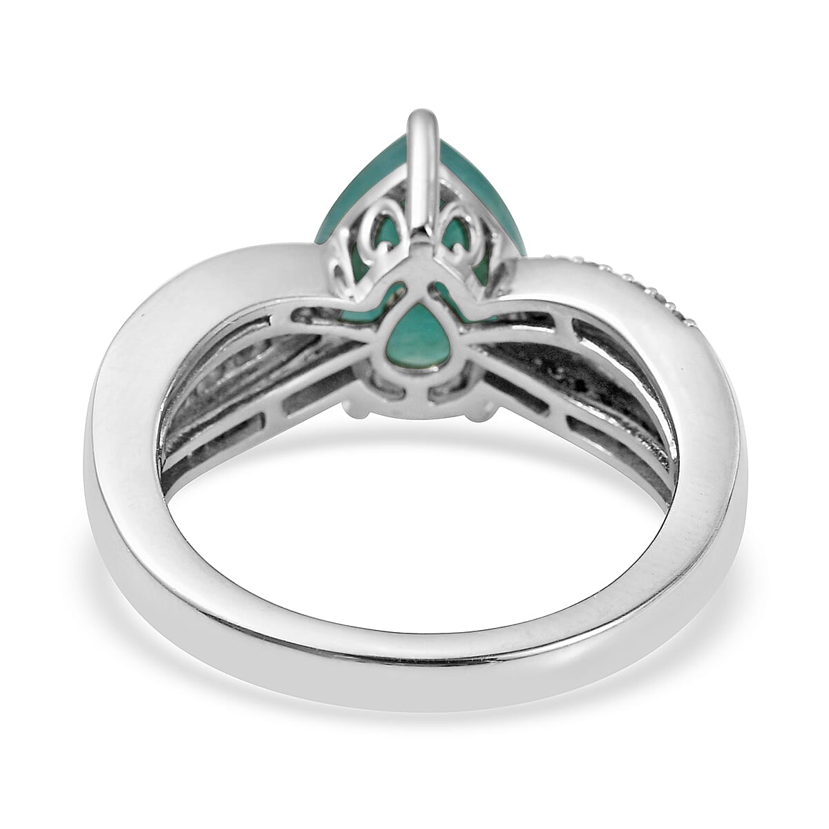 Premium Grandidierite and Diamond Ring in Platinum Over Sterling Silver (Size 10.0) 2.25 ctw image number 4