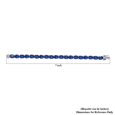 Color Change Fluorite Tennis Bracelet, Fluorite Bracelet, Platinum Over Sterling Silver Bracelet, Silver Jewelry For Her (6.50 In) 28.35 ctw