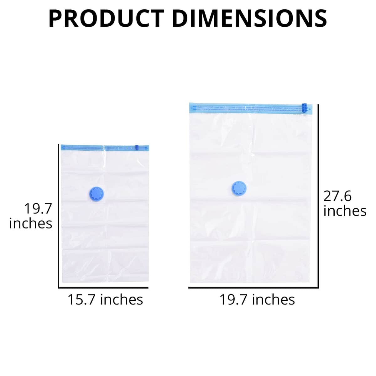 Vacuum Compression Storage Bags with Hand Pump - 5 Packs in 2 Sizes image number 4