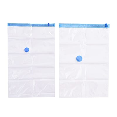 Vacuum Compression Storage Bags with Hand Pump - 5 Packs in 2 Sizes
