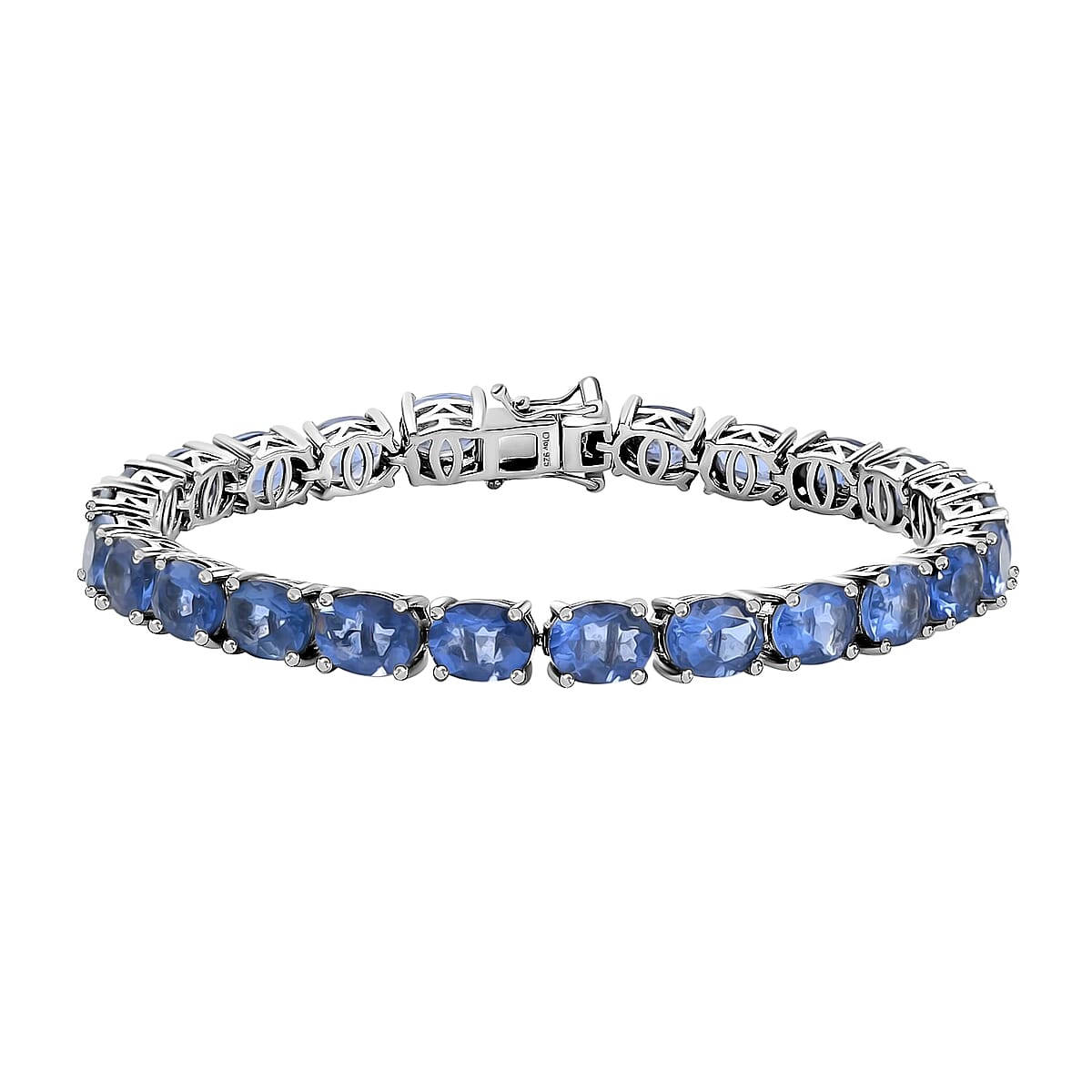 Color Change Fluorite Tennis Bracelet, Fluorite Bracelet, Platinum Over Sterling Silver Bracelet, Silver Jewelry For Her (8.00 In) 35.75 ctw image number 0