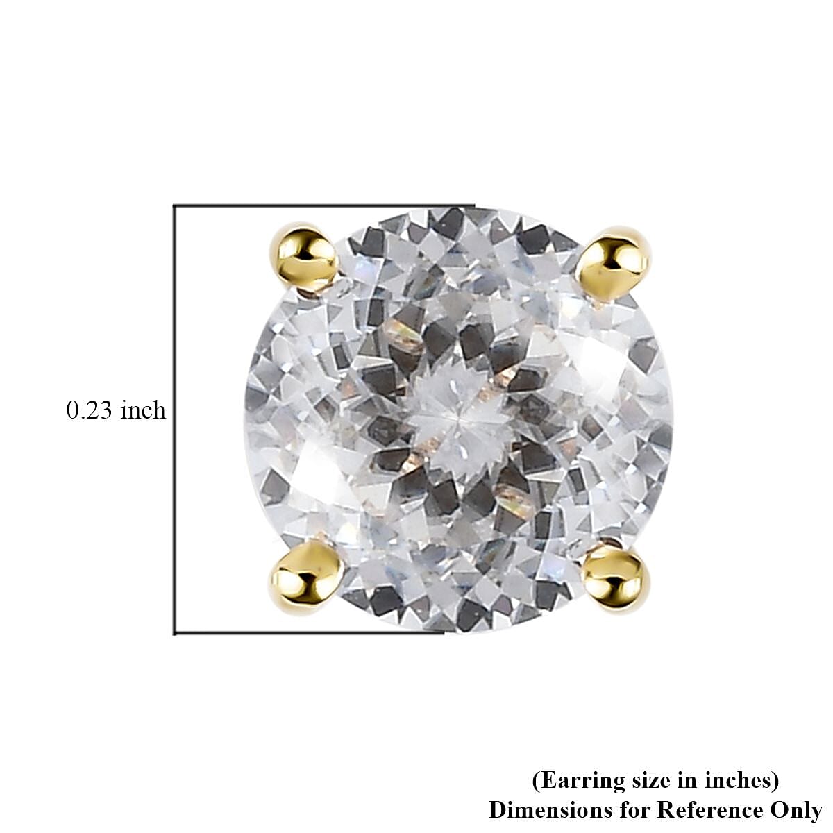Luxoro 10K Yellow Gold Moissanite 1.60 ctw Solitaire Stud Earrings, 120 Facet Moissanite, Gold Solitaire Earrings, Moissanite Gold Studs