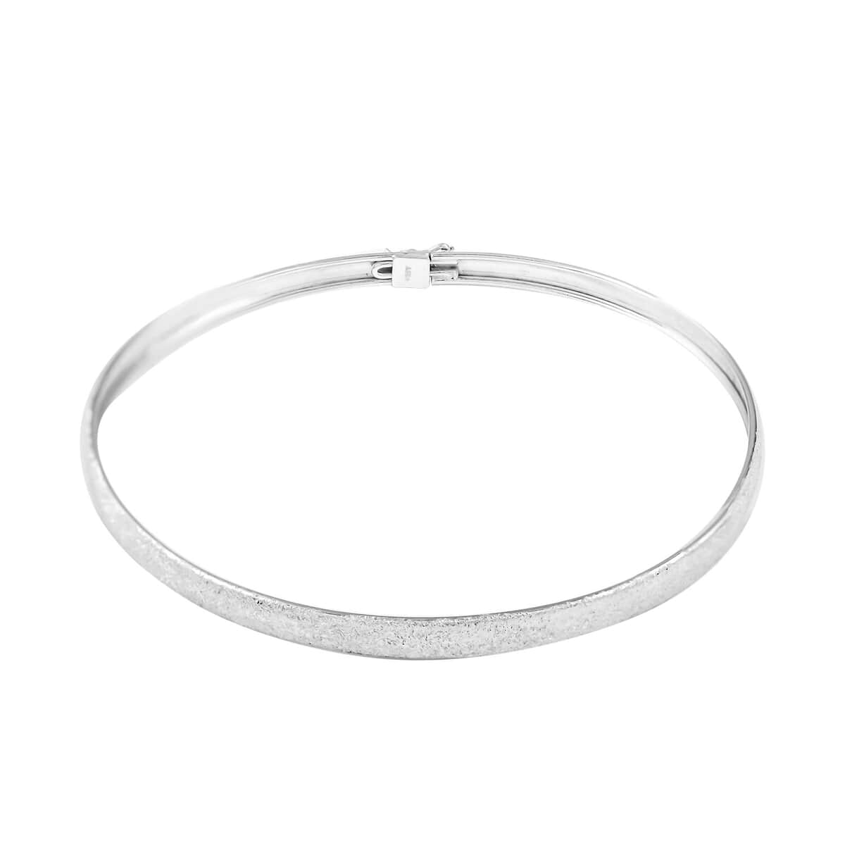 Sterling Silver Sandblasting Bangle Bracelet (8.00 In) 3.90 Grams image number 0