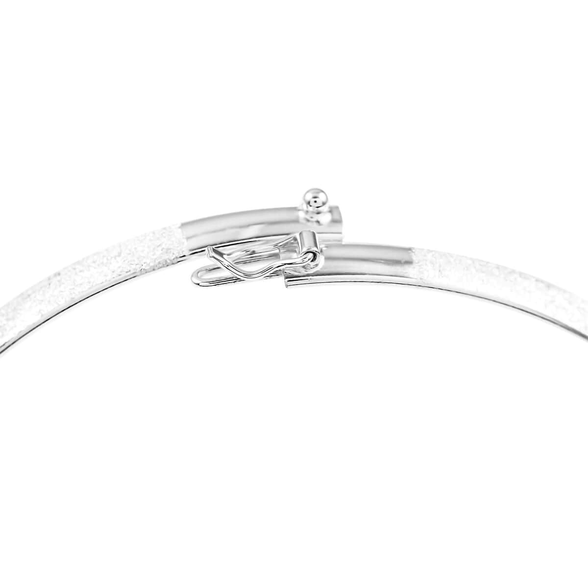 Sterling Silver Sandblasting Bangle Bracelet (8.00 In) 3.90 Grams image number 2