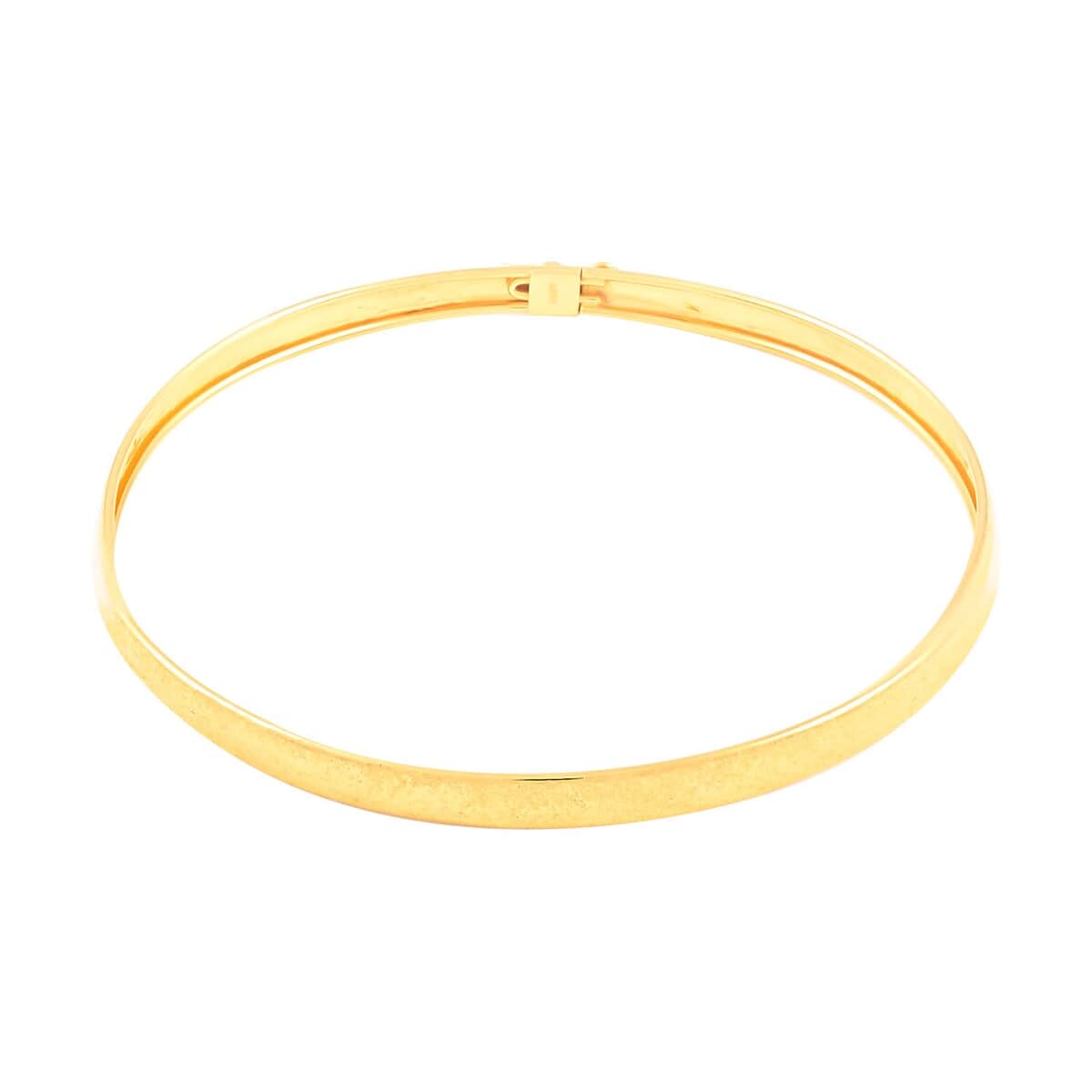 14K Yellow Gold Over Sterling Silver Sandblasting Bangle Bracelet (8.00 In) 3.90 Grams image number 0
