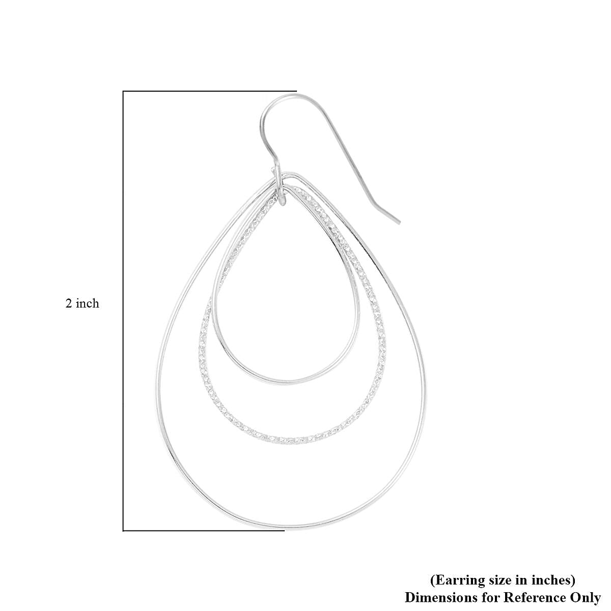 Sterling Silver Teardrop Earrings 2.65 Grams image number 4