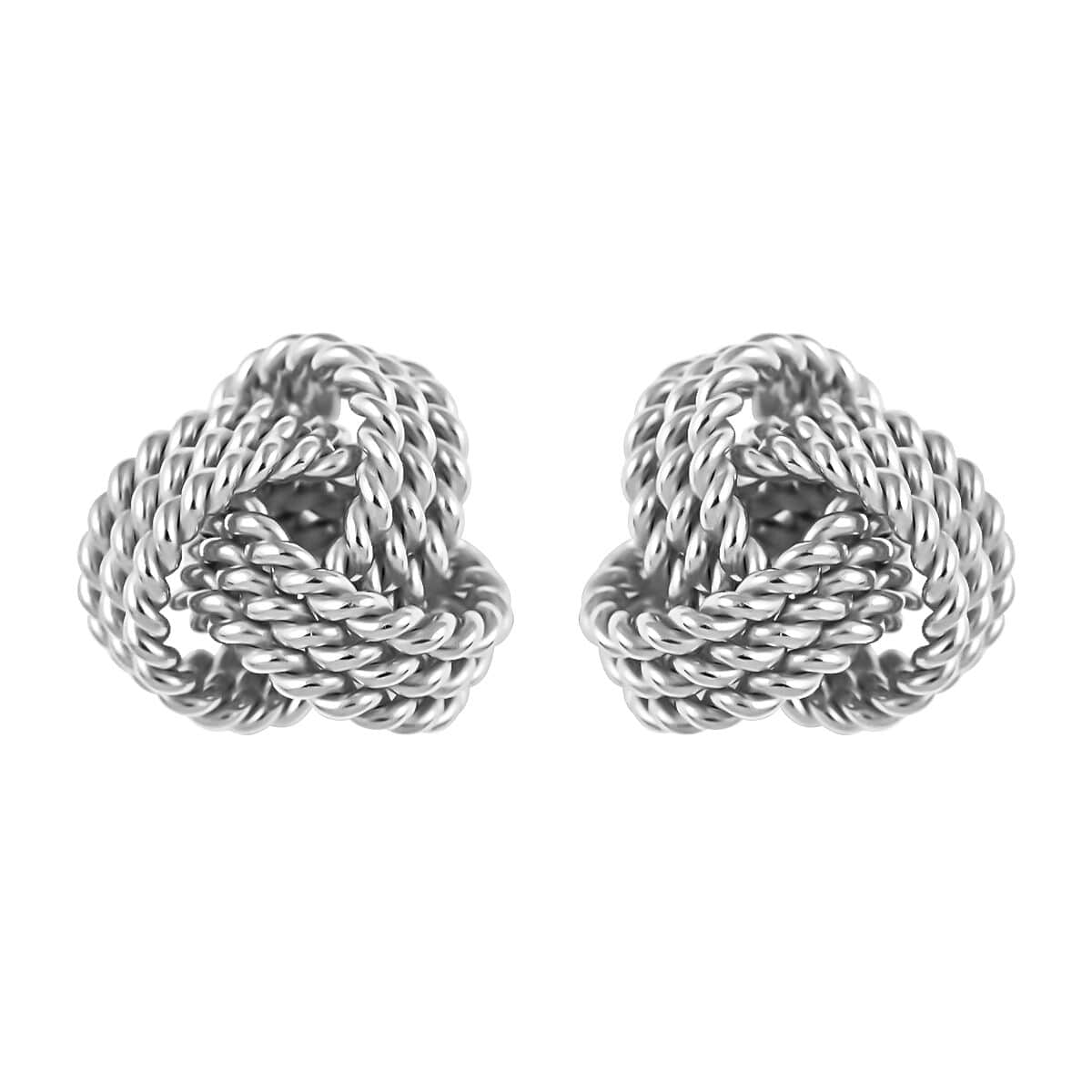 Sterling Silver Rope Style Knot Earrings (2.30 g) image number 0