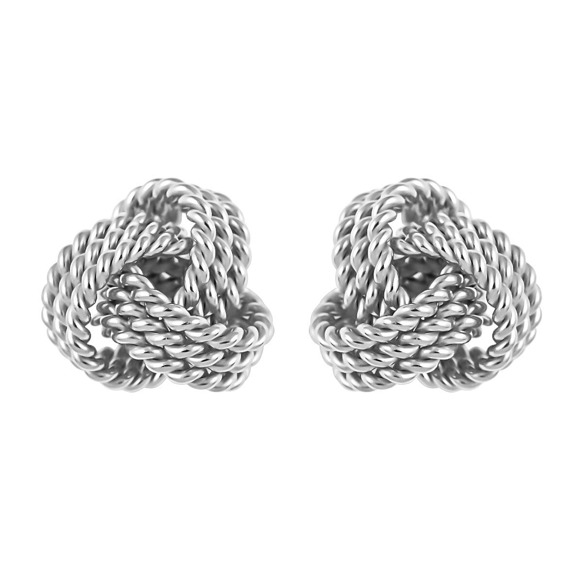 Sterling Silver Rope Style Knot Earrings (2.30 g) image number 0