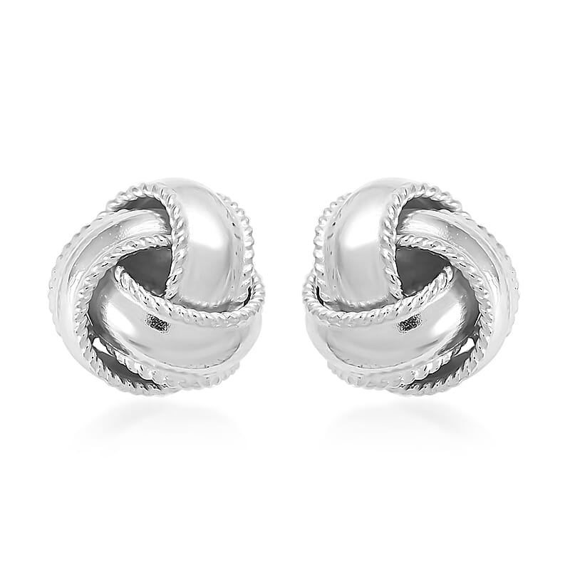 Knot Earrings in Sterling Silver 2.40 Grams