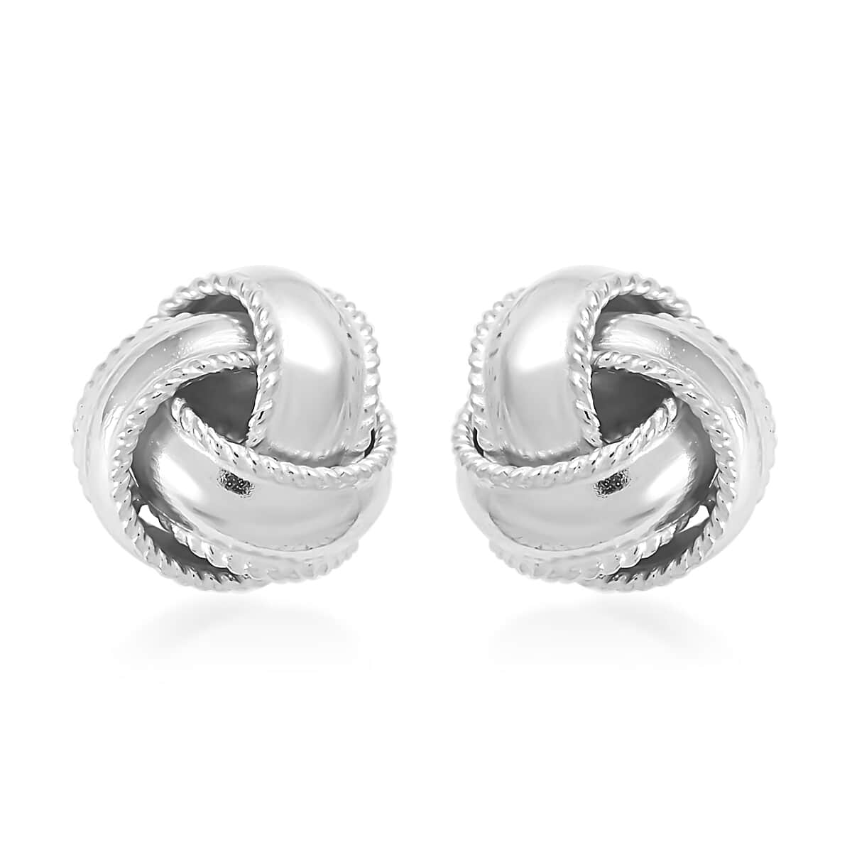 Sterling Silver Knot Earrings 2.40 Grams image number 0