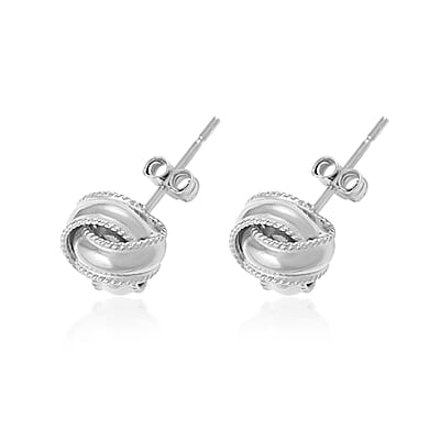 Knot Earrings in Sterling Silver 2.40 Grams