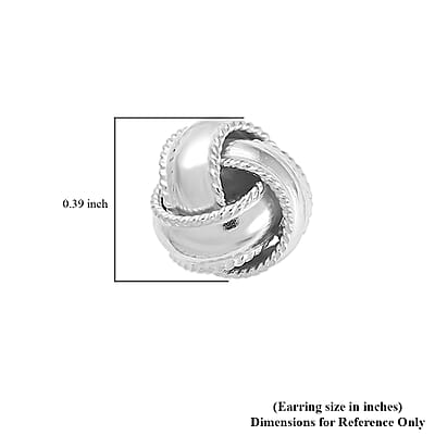 Knot Earrings in Sterling Silver 2.40 Grams