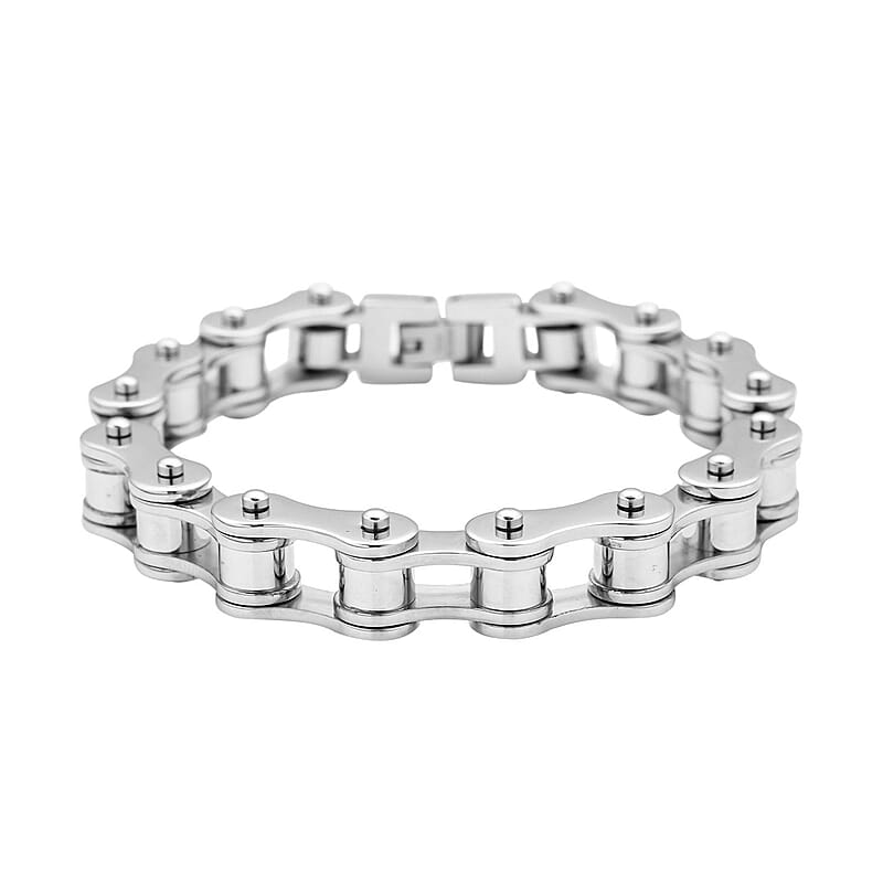Bicycle Chain Design Bracelet in Stainless Steel (8.00 In) 64.90 Grams