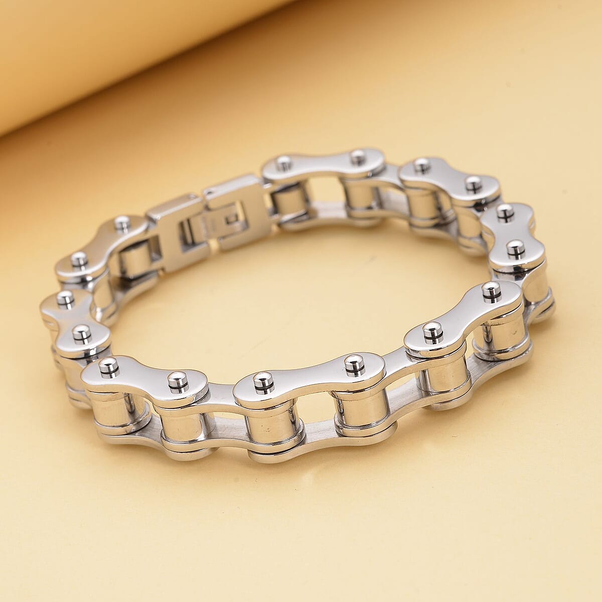 Bicycle Chain Design Bracelet in Stainless Steel (8.00 In) 64.90 Grams image number 1