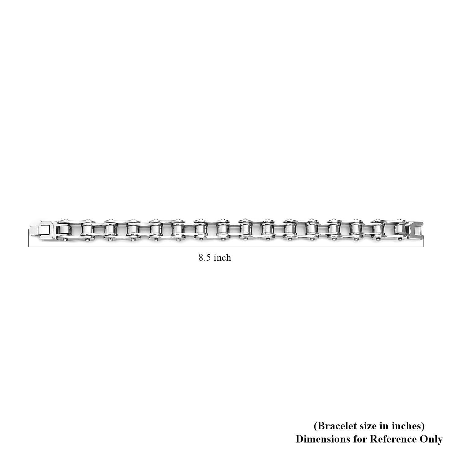 Bicycle Chain Design Bracelet in Stainless Steel (8.00 In) 64.90 Grams