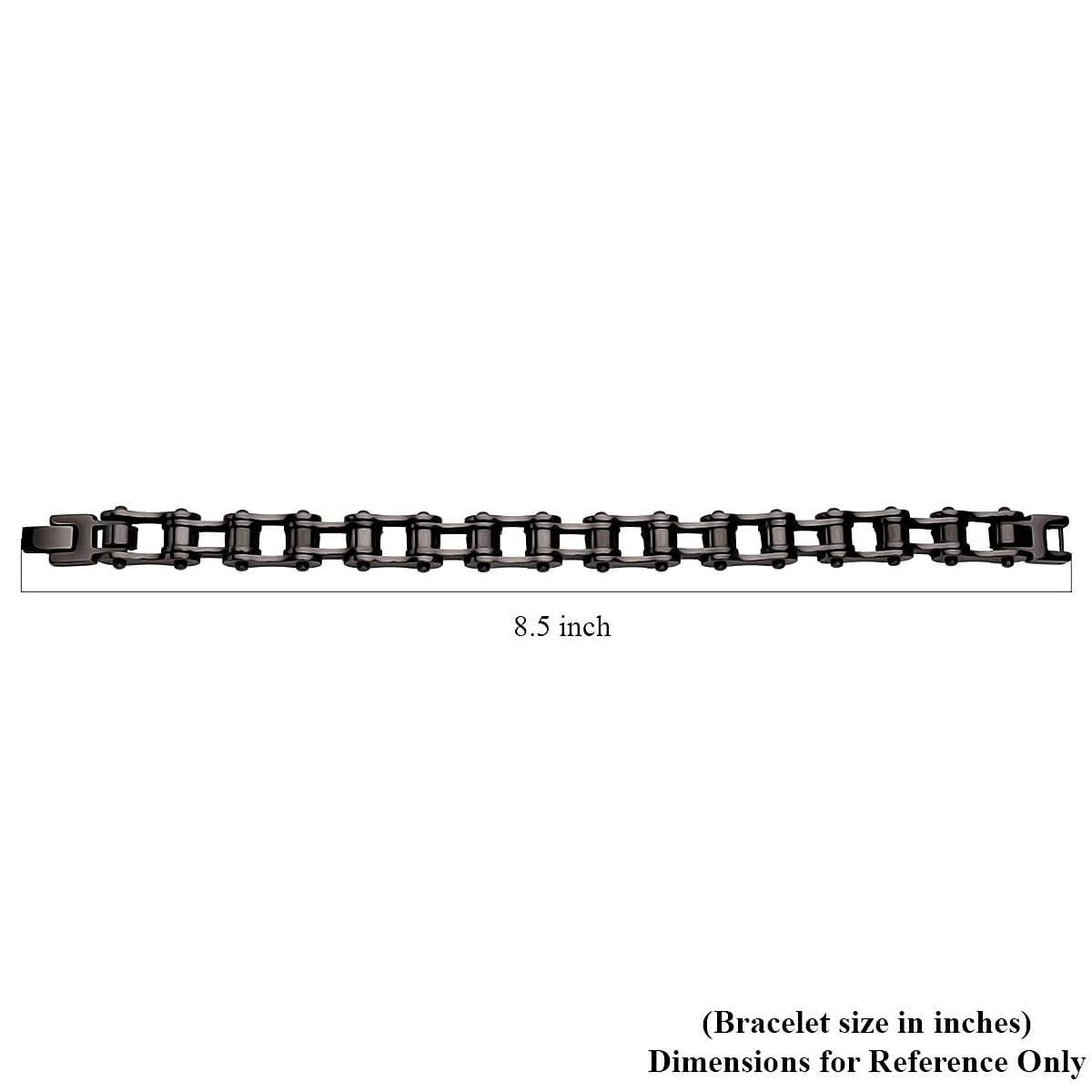 Bicycle Chain Style 10mm Men's Bracelet in ION Plated Black and Stainless Steel (8.00 In) image number 4