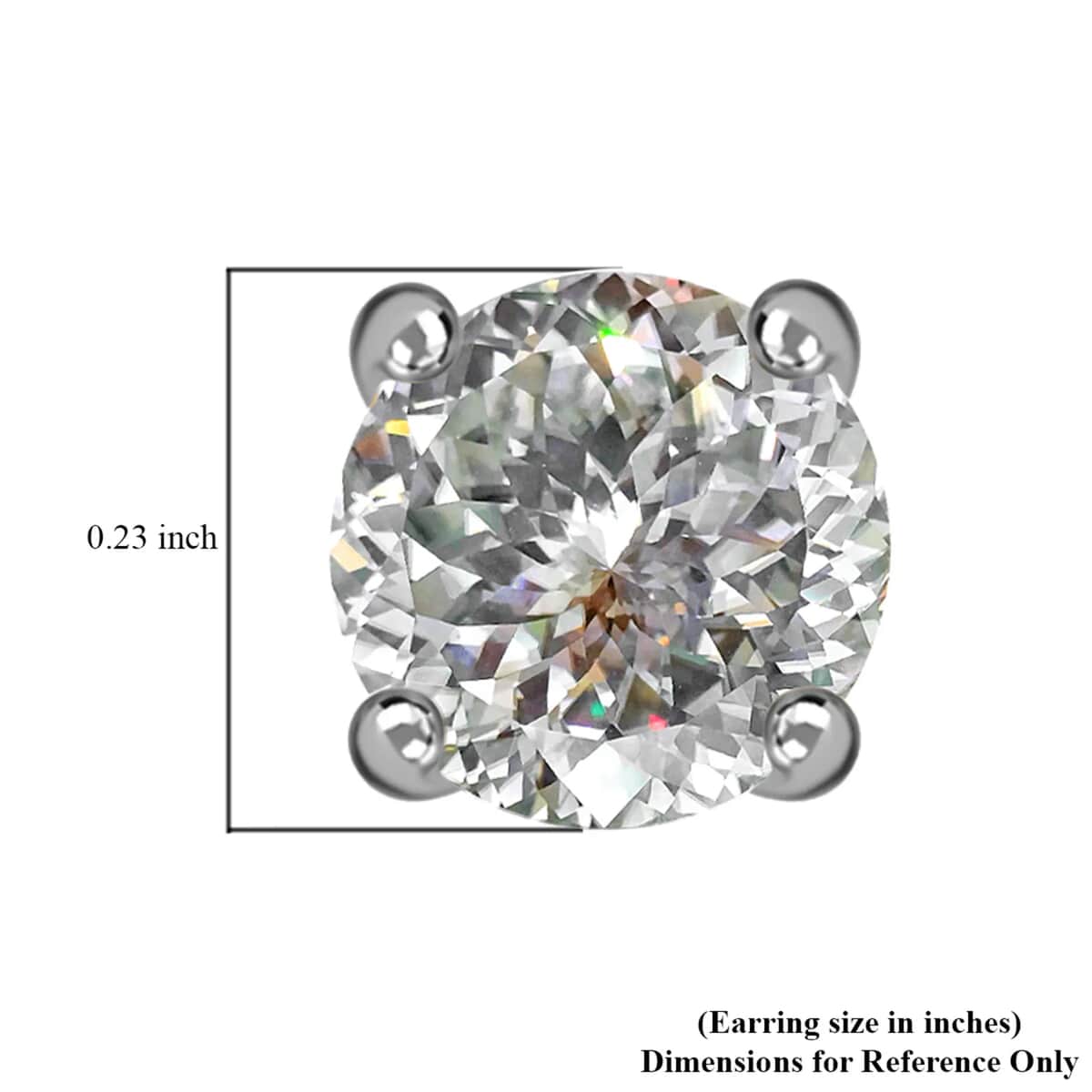 120 Facet Moissanite 1.50 ctw Solitaire Stud Earrings in 10K White Gold image number 6