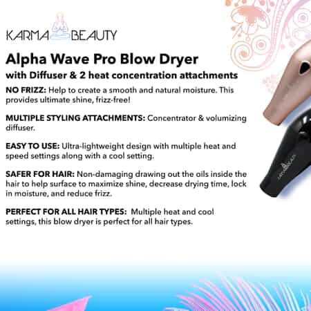 Karma Beauty - Alpha Wave Pro Blow Dryer - Rose Gold
