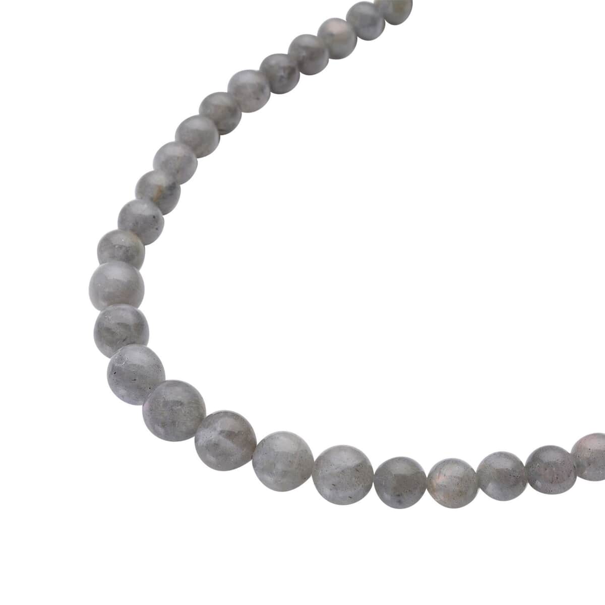 Labradorite 269.00 ctw Beaded Necklace in Rhodium Over Sterling Silver, Bead Necklace (20 Inches) image number 2