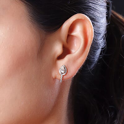 White Topaz Ear Cuff in Vermeil Yellow Gold Over Sterling Silver 0.40 ctw