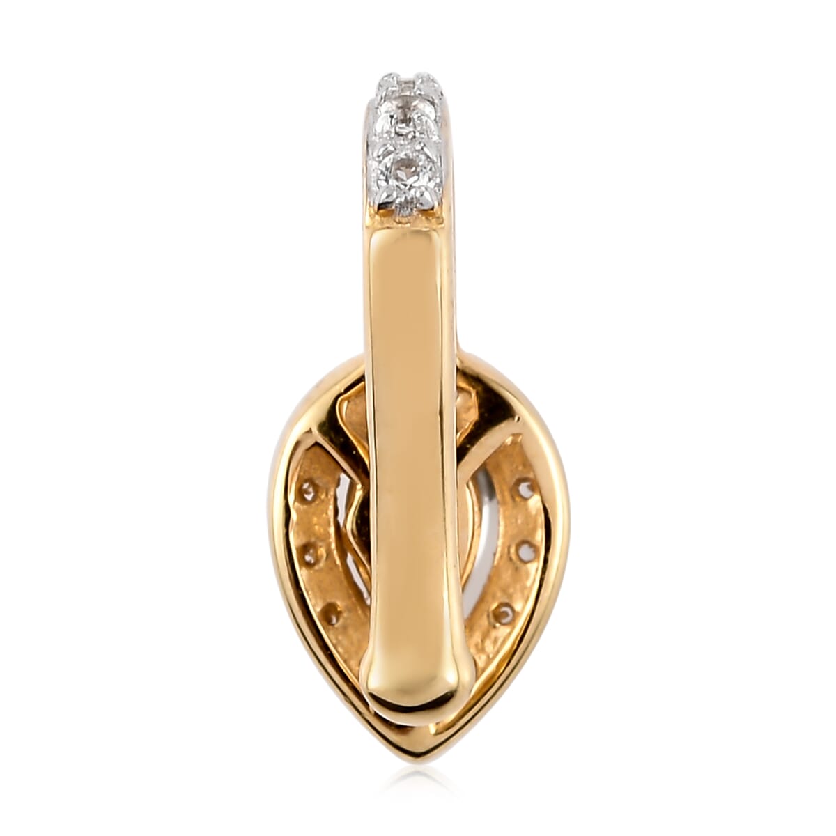 White Topaz Ear Cuff in Vermeil Yellow Gold Over Sterling Silver 0.40 ctw image number 4