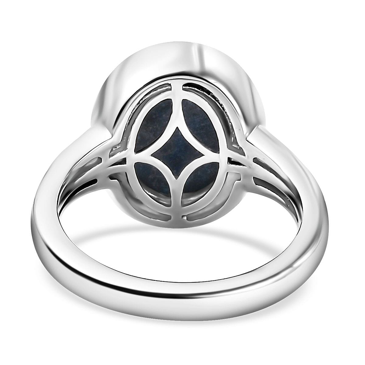 Table Mountain Shadowkite 4.32 ctw Solitaire Ring in Platinum Over Sterling Silver (Size 11.5)