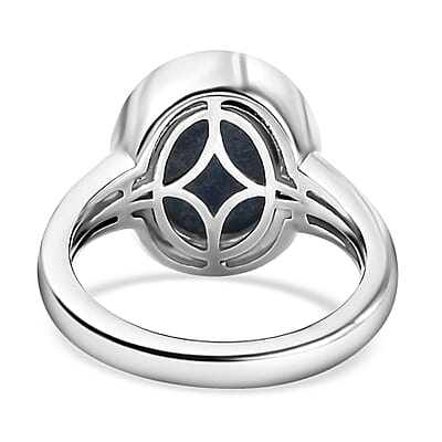 Table Mountain Shadowkite 4.32 ctw Solitaire Ring in Platinum Over Sterling Silver (Size 11.5)