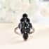 Thai Black Spinel Elongated Ring in Stainless Steel (Size 5.0) 5.60 ctw , Tarnish-Free, Waterproof, Sweat Proof Jewelry image number 1