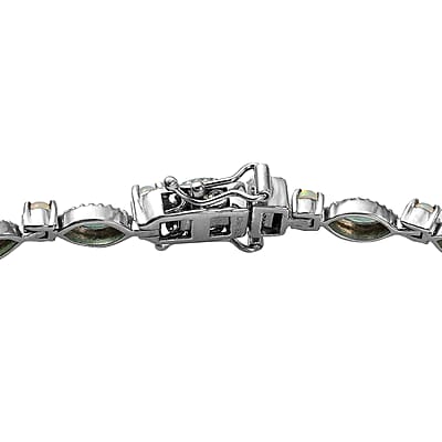 Premium Grandidierite and Premium Ethiopian Welo Opal Bracelet in Platinum Over Sterling Silver (6.50 In) 4.35 ctw