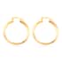 14K Yellow Gold Over Sterling Silver Textured Hoop Earrings 2.55 Grams image number 3