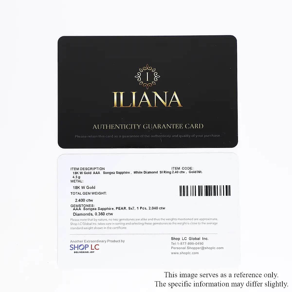 Certified & Appraised Iliana AAA Songea Sapphire and G-H SI Diamond 2.40 ctw Ring in 18K Yellow Gold (Size 7.0) 4.50 Grams