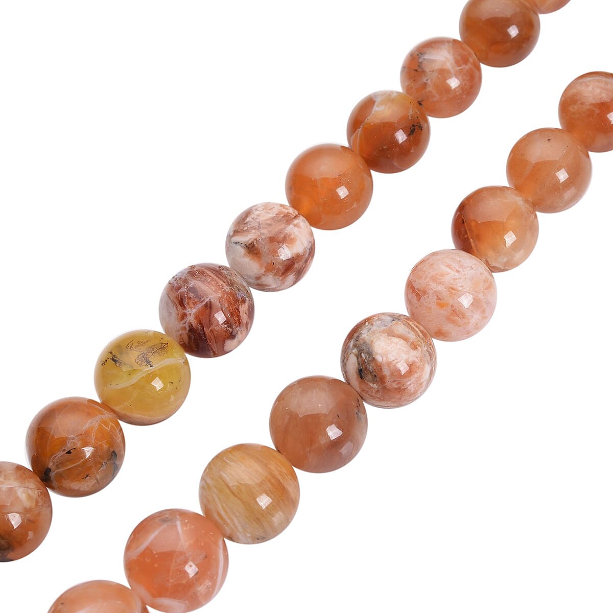 Multi Opal 7-14mm Beaded Necklace 20 Inches in Rhodium Over Sterling Silver 578.00 ctw image number 3