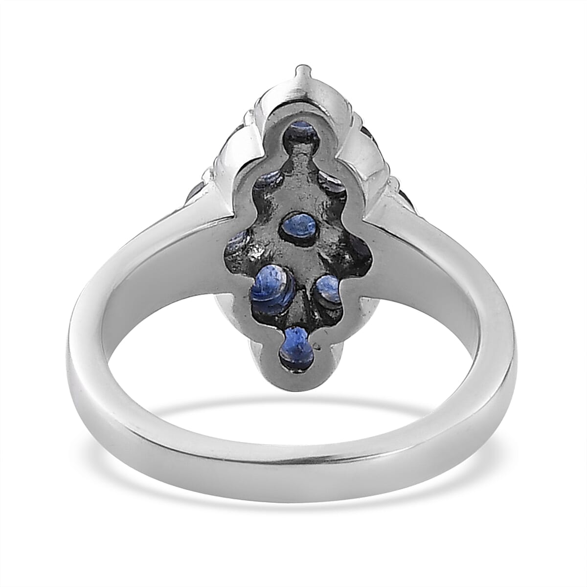 Masoala Sapphire (FF) Elongated Ring in Stainless Steel (Size 10.0) 1.25 ctw