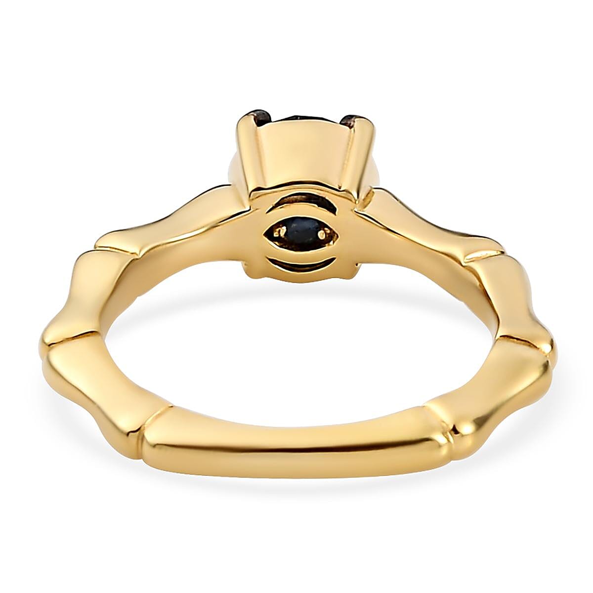 GP Italian Garden Collection Black Diamond (IR) Solitaire Ring in Vermeil YG Over Sterling Silver (Size 10.0) 1.00 ctw image number 4