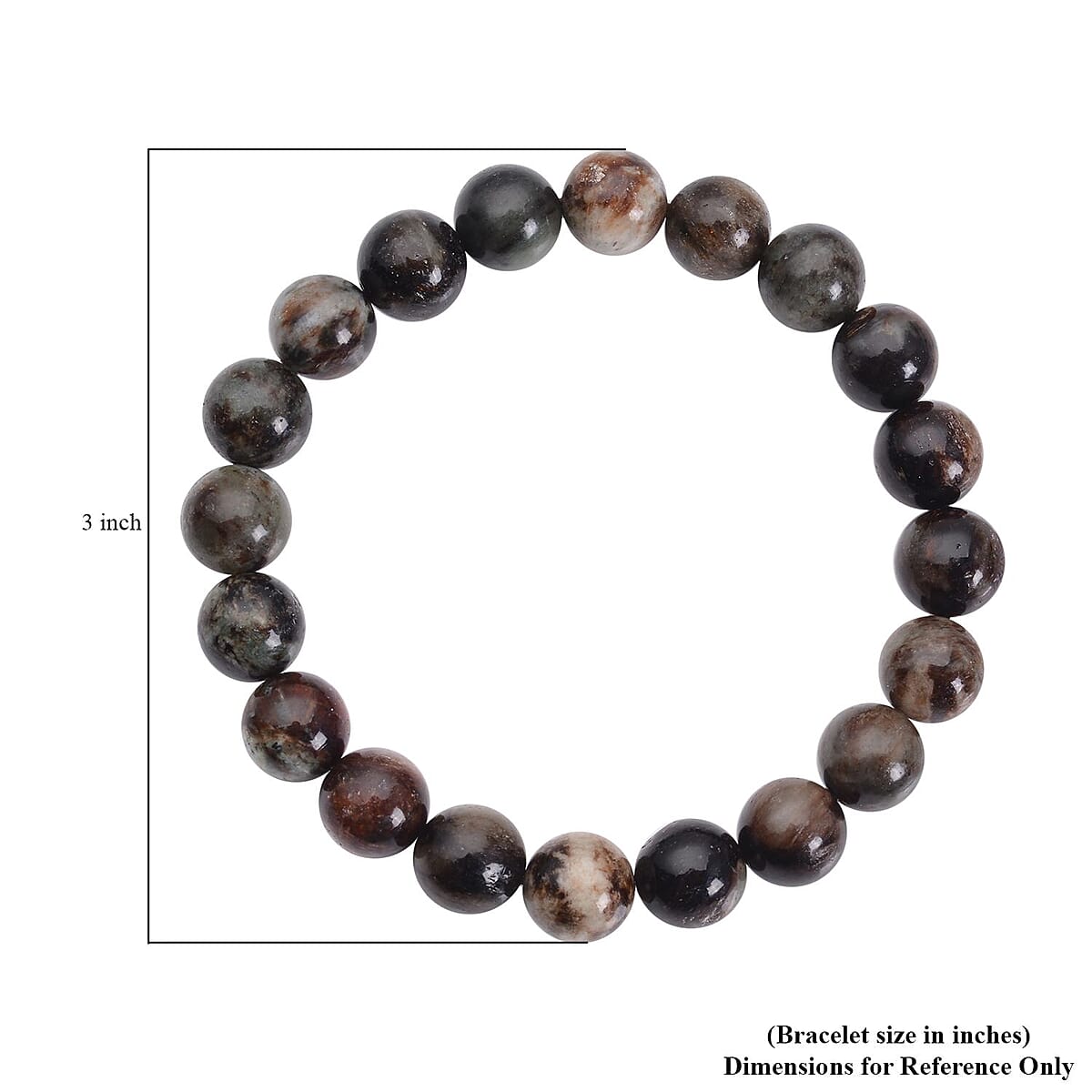 African Biotite 9-11mm Beaded Stretch Bracelet 153.50 ctw image number 2