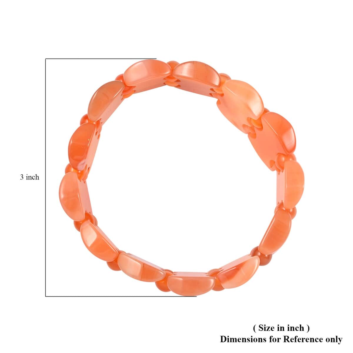 Carnelian Block Stretch Bracelet 235.00 ctw image number 3