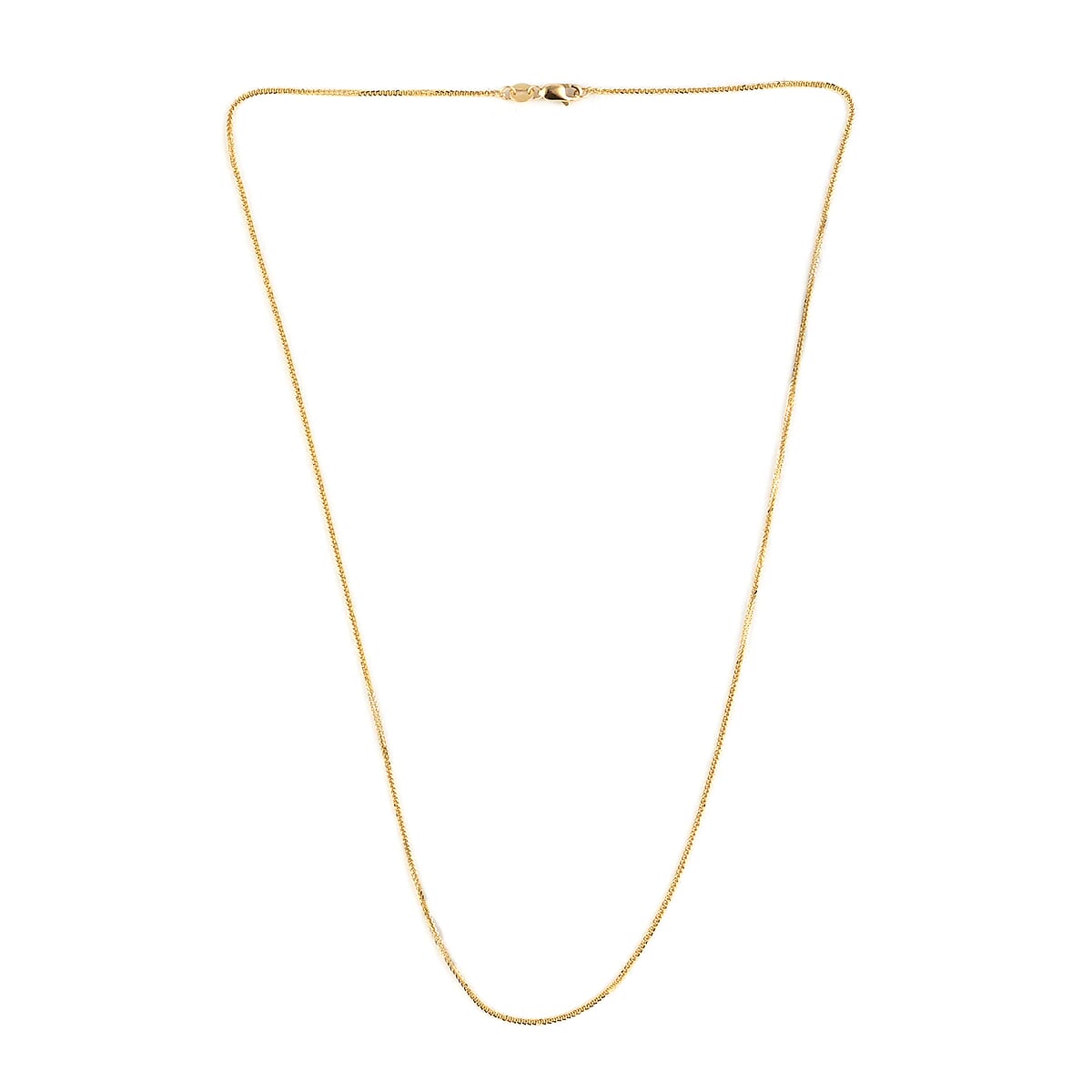 Las Vegas Closeout Deal 14K Yellow Gold 1.1mm Diamond Cut Triple Spiga Chain Necklace (18 Inches) (1.90 g) image number 3