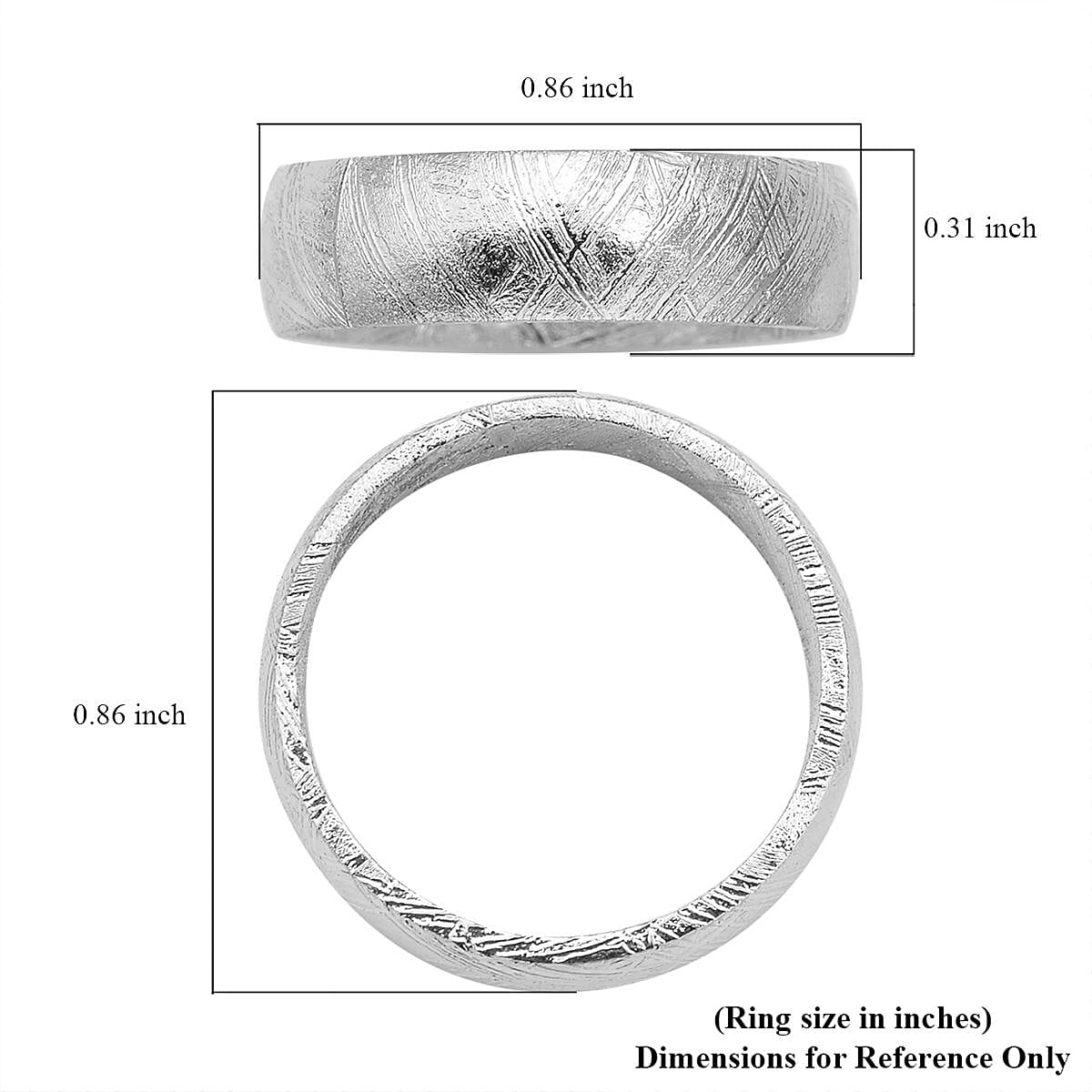 Marvelous Meteorite Band Ring (Size 10.0) 21.75 ctw