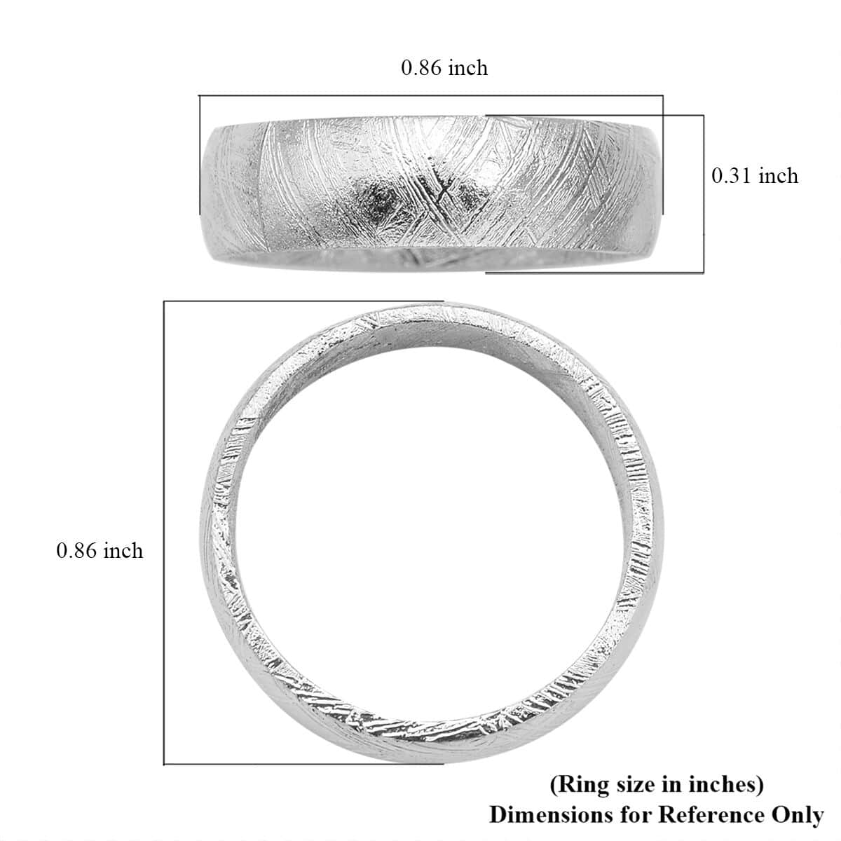 Marvelous Meteorite Band Ring 21.75 ctw image number 4