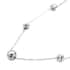 Marvelous Meteorites Paper Clip Chain Station Necklace 20 Inches in Rhodium Over Sterling Silver image number 2